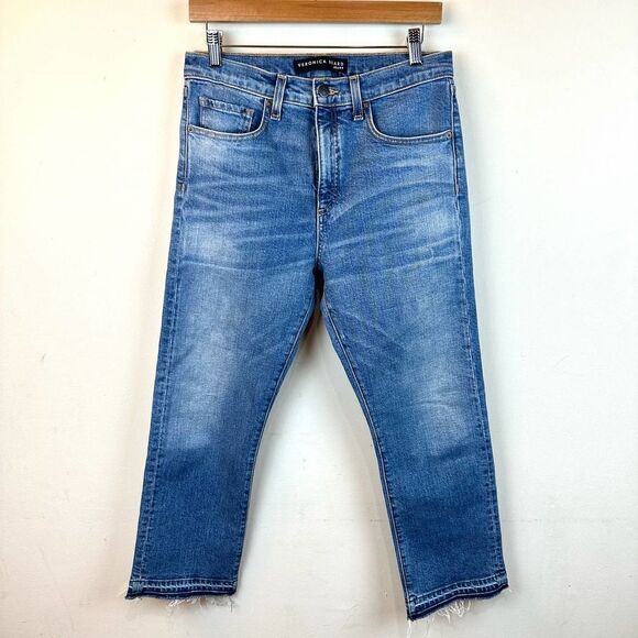 Veronica Beard Ines Girlfriend 10.75 in Blue Denim Jeans Sz 29 Read - Picture 1 of 8